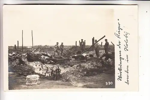 UKRAINE - HOLOBY, Wirkung der Fliegerbomben in Holoby, 1.Weltkrieg, Photo-AK