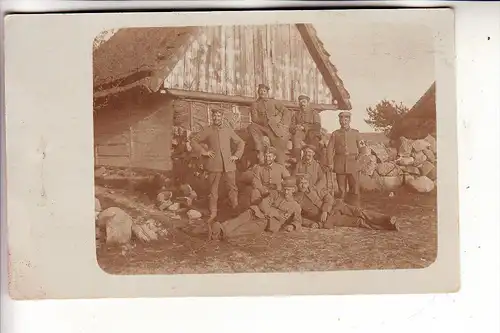 LETTLAND - KRAUTKLI bei Jakobstadt/Jekabpils, 1917, deutsche Soldaten, Photo-AK