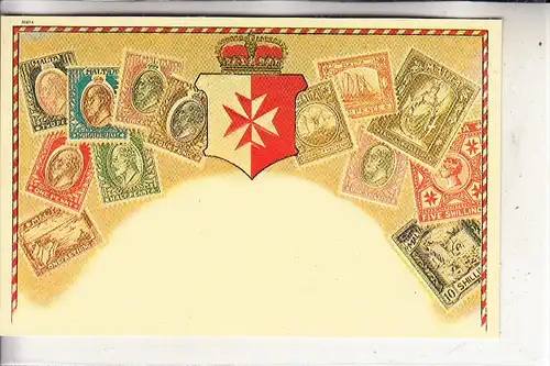 MALTA, Stamps of malta, embossed, REPRO