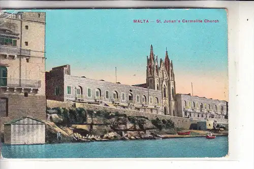 MALTA, St. Julian's Carmelite Church, 1919