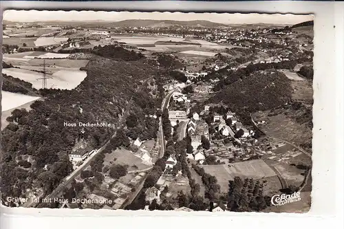 5860 ISERLOHN, Grüner Tal mit Haus Dechenhöhle, Luftaufnahme, 1957