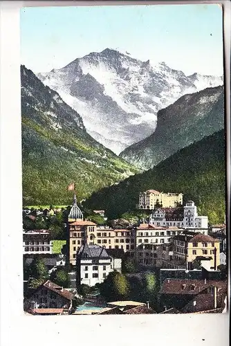 CH 3800 INTERLAKEN, Ortsansicht mit Jungfrau, 1910