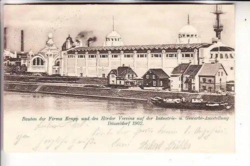 4000 DÜSSELDORF, EREIGNIS, Ausstellung 1902, Fa. Krupp & Hörder Verein, Vignette