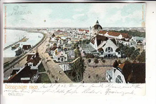 4000 DÜSSELDORF, EREIGNIS, Ausstellung 1902, Generalansicht, Vignette