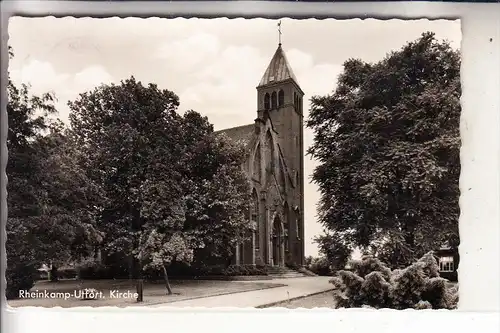 4130 MOERS - RHEINKAMP - UTFORT, Kirche, 195..., rücks. Klebereste