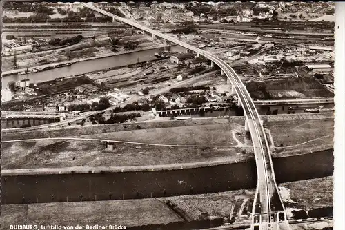 4100 DUISBURG - MEIDERICH / DUISSERN, Berliner Brücke, Luftaufnahme, 1964