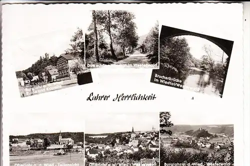 5232 FLAMMERSFELD - OBERLAHR / BURGLAHR, Mehrbildkarte, 1961