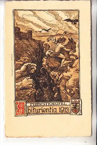 5358 BAD MÜNSTEREIFEL, Abiturientia 1913, Steindruck, sehr gute Erhaltung