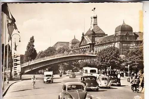 4000 DÜSSELDORF, Bezirks-Regierung, Aluminium-Brücke, Automobile, 1956, Klebestreifen