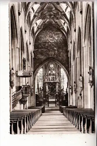 7770 ÜBERLINGEN, St. Nikolaus Münster, Mittelschiff, Blick zum Hochaltar, 1960