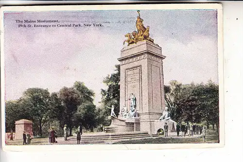 USA - NEW YORK, Central Park, Maine Monument, 1926