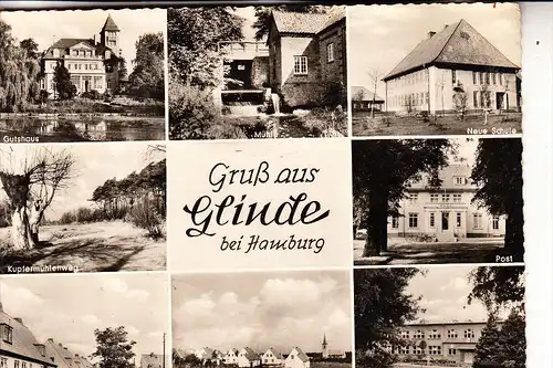 2056 GLINDE, Mehrbildkarte, rück. kl. Klebereste