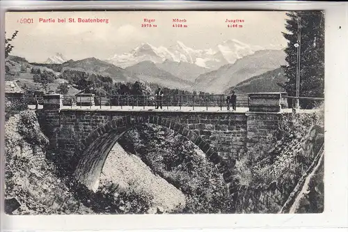 CH 3803 BEATENBERG, Brücke bei Beatenberg, 1910