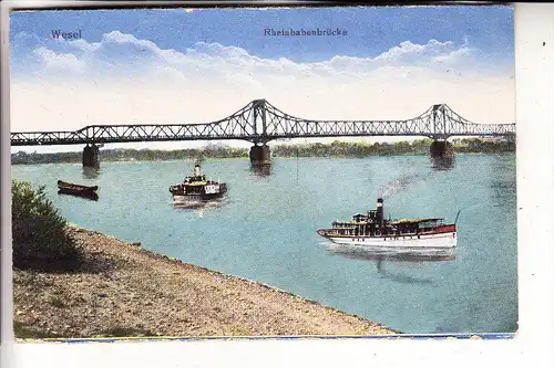 4230 WESEL, Rheinbabenbrücke, 192...