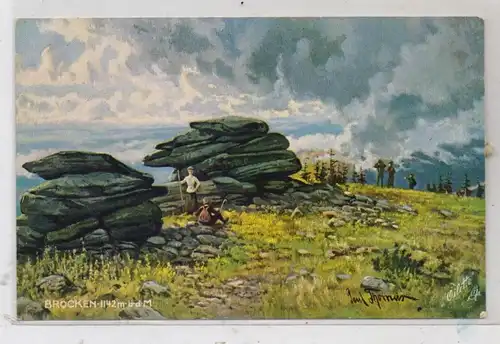 0-3706 SCHIERKE, Brocken, Künstler-Karte Paul Thomas, TUCK  - Oilette, 1920
