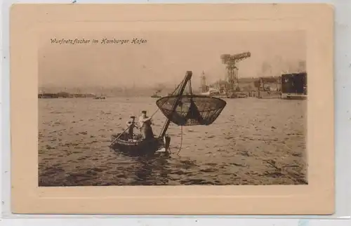 FISCHEREI - Wurfnetzfischer im Hamburger Hafen