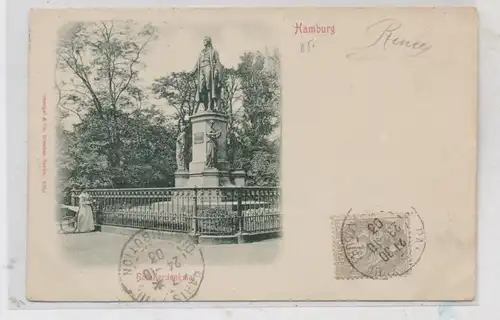 2000 HAMBURG - ST. GEORG, Schillerdenkmal am Ferdinandstor / Kunsthalle, 1903