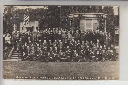 UK - ENGLAND - LEICESTERSHIRE - LEICESTER; German Adult School Delegates at Leicester , July 1911