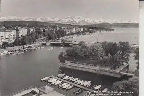 CH 8000 ZÜRICH, Bauschänzli, Quaibrücke, Utoquai, 1952