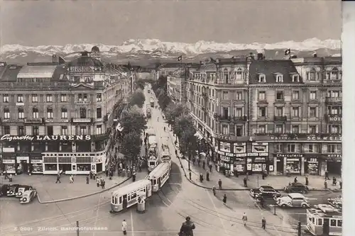 CH 8000 ZÜRICH, Bahnhofstrasse, Strassenbahn - Tram, 1957