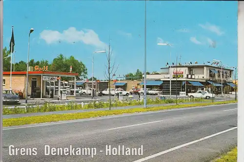 NL - OVERIJSSEL - DINKELLAND - DENEKAMP, Supermarkt & Gulf-station Grens / Grenze / Frontier