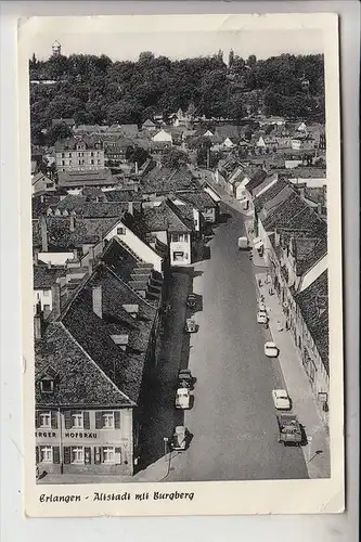 8520 ERLANGEN, Altstadt mit Burgberg, 1957