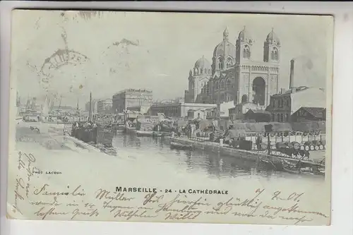 F 13000 MARSEILLE, La Cathedrale, 1901, gelaufen nach Leverkusen-Manfort