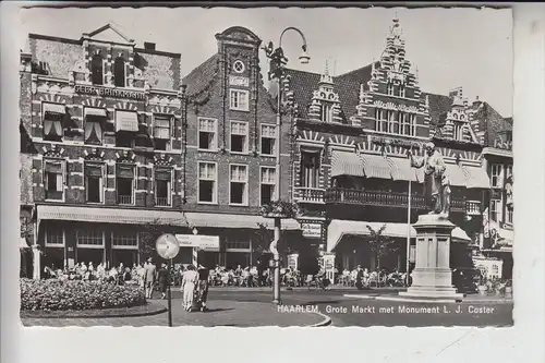 NL - NOORD-HOLLAND, HAARLEM, Grote Markt met Monument L.J. Coster, 1966