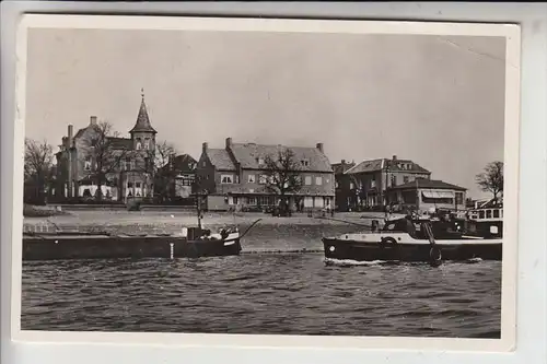 NL - GELDERLAND - LOBITH, Blick vom Rhein, 1956, Frachtschiffe, kl. Druckstelle