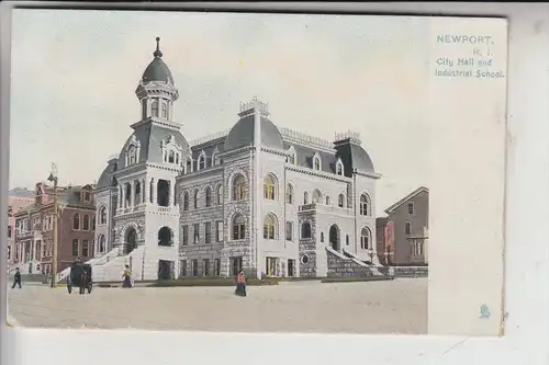 USA - RHODE ISLAND - NEWPORT, City Hall and Industrial School, Tuck Raphotype # 5559