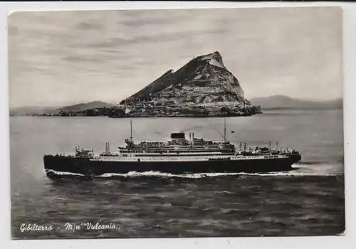 GIBRALTAR, The Rock, Ocean - Ship M/n VULCANIA, 1958