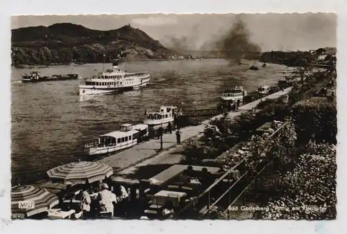 BINNENSCHIFFE - RHEIN, Köln-Düsseldorfer "RHEINLAND" vor  Godesberg, Personenschiffe am Anleger