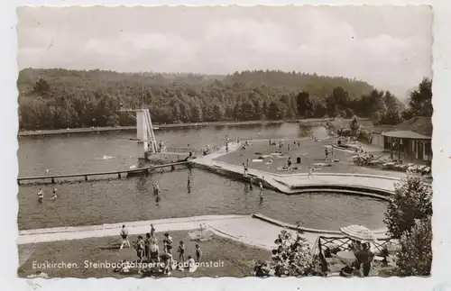 5350 EUSKIRCHEN - KIRCHHEIM, Steinbachtalsperre, Badeanstalt, 1962, Druckstelle