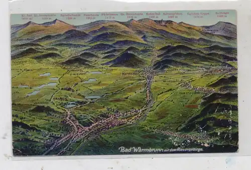 NIEDER - SCHLESIEN - WARMBRUNN / CIEPLICE SLASKIE ZDROJ, Gesamtansicht mit Umgebung, Oberflächenmängel