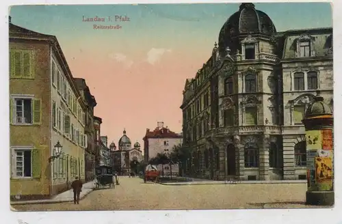 6740 LANDAU, Reiterstrasse, Litfaßsäule, 1924
