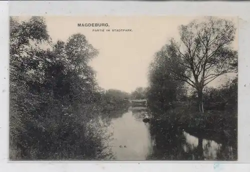 0-3000 MAGDEBURG, Partie im Stadtpark, 1907