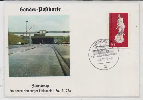 2000 HAMBURG, Einweihung des neuen Hamburger Elbtunnels 1974