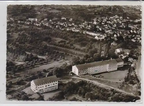 5300 BONN - BAD GODESBERG - MEHLEM, Haus der Frauenhilfe und Umgebung, Antoniterstrasse, Luftaufnahme 1964