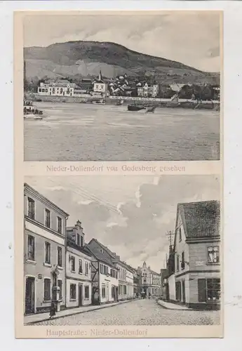 5330 KÖNIGSWINTER - NIEDERDOLLENDORF, Hauptstrasse, Ansicht vom Rhein