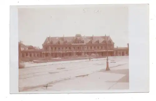 F 02100 SAINT QUENTIN, La Gare / Bahnhof, Deutsche Militär Eisenbahn, Photo-AK
