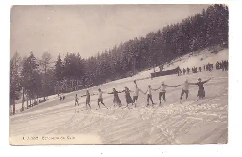 WINTERSPORT - SKILAUFEN Schweiz, Concours de Skie, 1919, Militärzensur, kl. Druckstellen