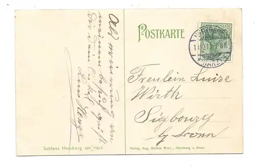 3420 HERZBERG, Schloß und Umgebung, 1911