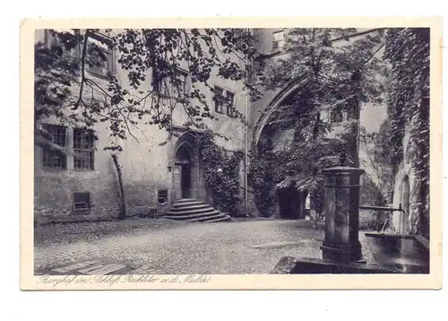 0-9290 ROCHLITZ, Burghof auf Schloß Rochlitz, Brunnen, 1929