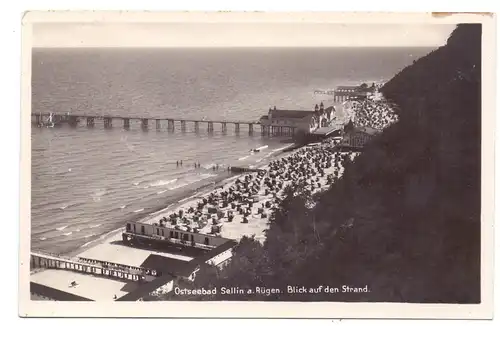 0-2356 SELLIN / Rügen, Blick auf den Strand