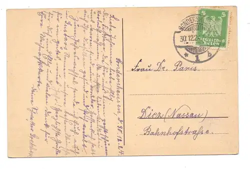 0-5400 SONDERSHAUSEN, Markt mit Schloss, Künstler-Karte Curt Mücke, 1924