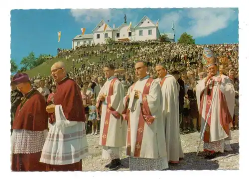 8227 SIEGSDORF - MARIA ECK, Erzbischof Julius Kardinal Döpfner bei der Wallfahrt in Maria Eck,