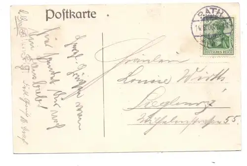 4000 DÜSSELDORF, Hofgarten, Goldene Brücke, 1906