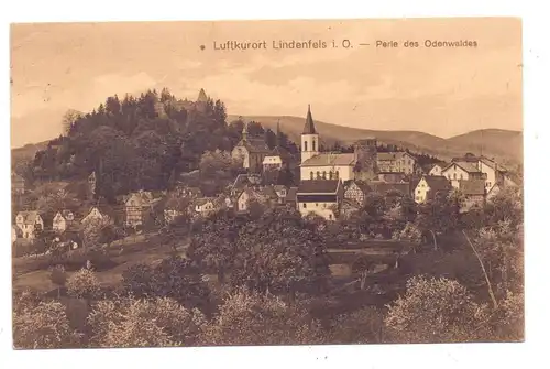 6145 LINDENFELS, Ortsansicht 1915, kl. Druckstelle