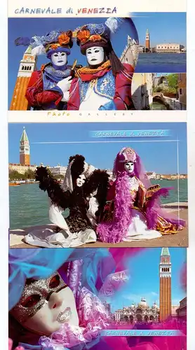 I 30100 VENEZIA, Carnevale di Venezia, 6 moderne Karten