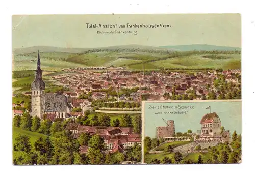 0-4732 BAD FRANKENHAUSEN, Bier- und Obstweinschänke  "Zur Frankenburg", Total-Ansicht, 1899